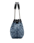 Marc Jacobs The Quilted Denim Large Chain Sack Bag