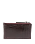 Tory Burch Kira Zipped Card Holder With Diamond Quilting And Worn-look