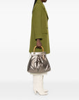 La Milanesa Bamboo-handle quilted tote bag