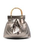 La Milanesa Bamboo-handle quilted tote bag