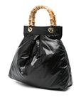 La Milanesa Quilted bamboo-handle tote bag