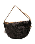 La Milanesa Fur-effect half-moon shoulder bag