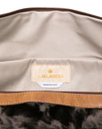 La Milanesa Fur-effect half-moon shoulder bag