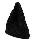 La Milanesa Textured triangular shoulder bag