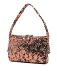 La Milanesa Sequin-embellished buckle shoulder bag