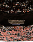 La Milanesa Sequin-embellished buckle shoulder bag