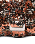 La Milanesa Sequin-embellished buckle shoulder bag