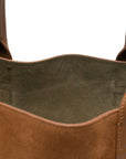 Hogan Pre Medium Script embossed-logo suede tote bag
