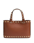 Valentino Garavani Mini Rockstud Shopping Bag in Garnet Calfskin