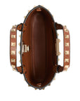 Valentino Garavani Mini Rockstud Shopping Bag in Garnet Calfskin
