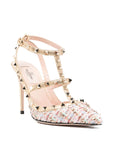 Valentino Garavani Rockstud tweed slingback pumps