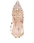 Valentino Garavani Rockstud tweed slingback pumps