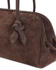 JACQUEMUS A Turismo crocodile-embossed knot-detail tote bag