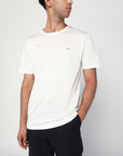 C.P. Company White cotton T-shirt with logo patch
