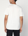 C.P. Company White cotton T-shirt with logo patch