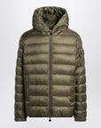 Moncler Short zip-up puffer in khaki