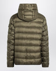 Moncler Short zip-up puffer in khaki