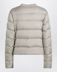Moncler Light beige short zip-up puffer jacket