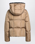 Moncler Beige hooded puffer jacket