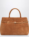 Manu Atelier Le Cambon 35 Camel bag in suede