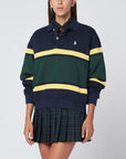 Polo Ralph Lauren Long-sleeved polo in blue/yellow/green stripes