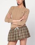 Polo Ralph Lauren Beige cable-knit sweater in wool and cashmere