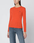 Polo Ralph Lauren Orange cable-knit sweater in wool and cashmere