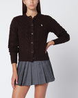 Polo Ralph Lauren Brown cable-knit wool and cashmere cardigan