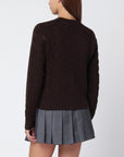 Polo Ralph Lauren Brown cable-knit wool and cashmere cardigan