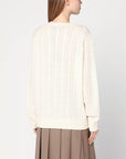 Polo Ralph Lauren Cream-colored cable-knit sweater in wool and cashmere