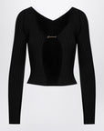 JACQUEMUS La Maille Pralu Longue black cardigan