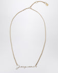 JACQUEMUS The gold necklace with logo