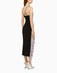 The Attico Lavender asymmetric dress with rhinestones