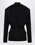 The Attico Black wool single-breasted jacket with epaulettes
