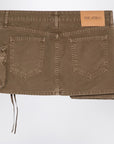 The Attico Fay khaki cargo miniskirt