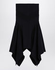 The Attico Black asymmetric cotton skirt
