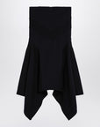 The Attico Black asymmetric cotton skirt