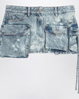 The Attico Fay cargo mini skirt in washed denim