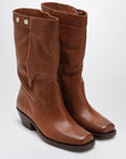 ISABEL MARANT Ademe Havana leather biker boot
