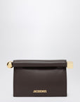 JACQUEMUS The small brown Rond Carré pouch
