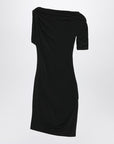 JACQUEMUS Black draped mini dress