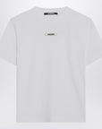 JACQUEMUS White T-shirt with logo patch