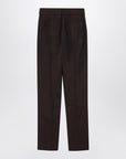 JACQUEMUS Brown trousers in silk blend