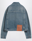 JACQUEMUS Light blue washed denim jacket
