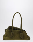 The Attico La Passeggiata Small bag in khaki green suede
