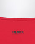 The Attico Two-piece triangle bikini in red