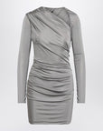 The Attico Draped grey mini dress
