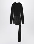 The Attico Mini black dress with thermostrass