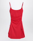 The Attico Red beach cover-up in stretch fabric
