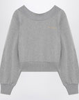 The Attico Gray mélange/beige sweatshirt with cut out